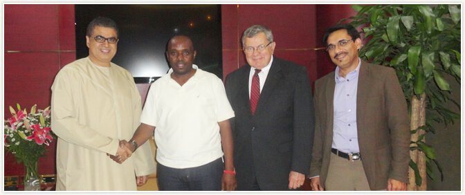 Mr Harbert Marwa with Mr Aboobacker Mohammed Ali, Mr Richard Kapsch and Mr Nasser Nassir